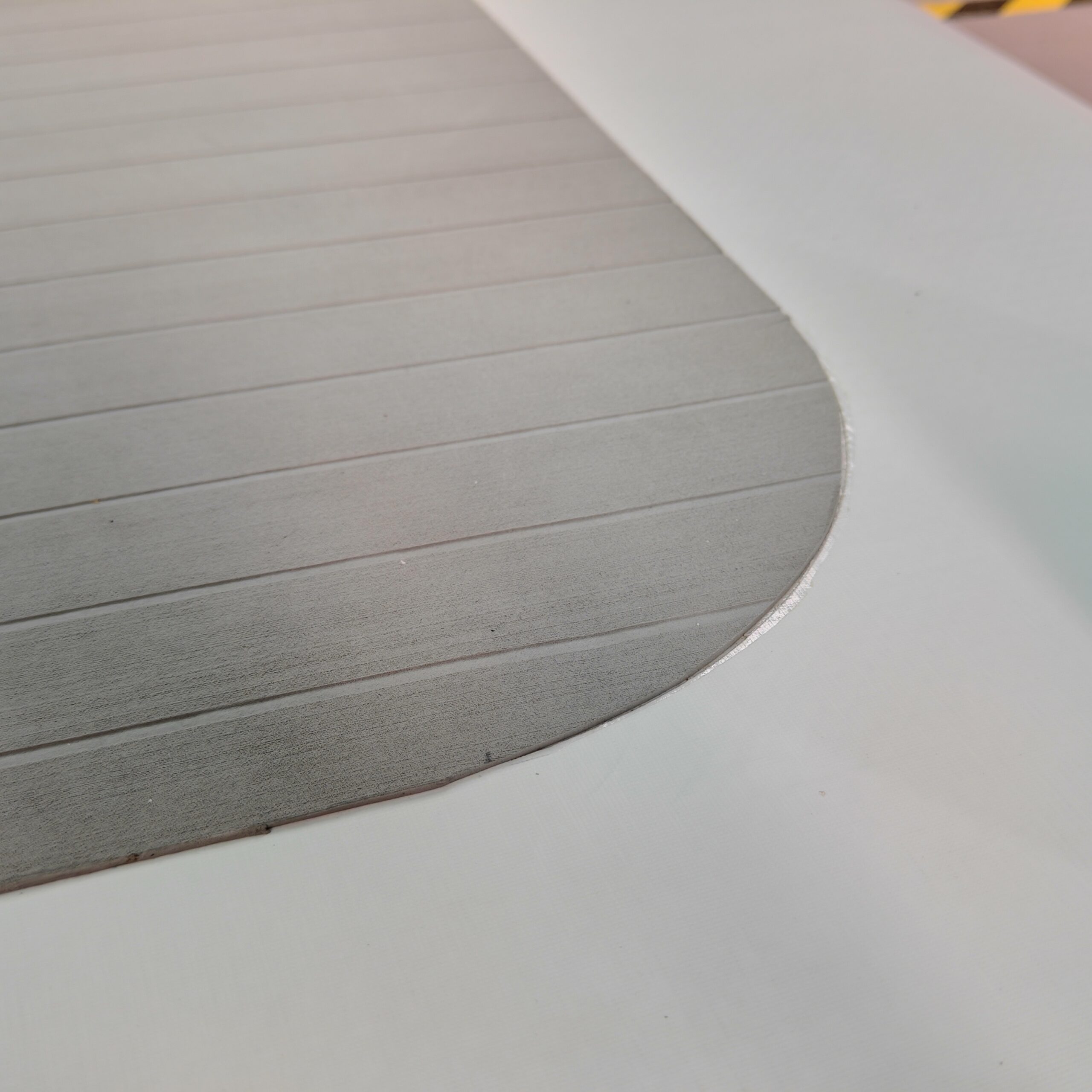 Original detail photograph of the grey EVA deck on a DSPR single-deck lounge